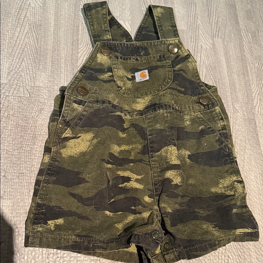 Carhartt Kids Green Camo Overalls